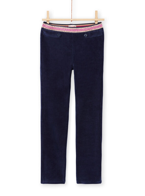 Pantalón milano de color azul noche para niña MAJOMIL2 / 21W90118PANC205