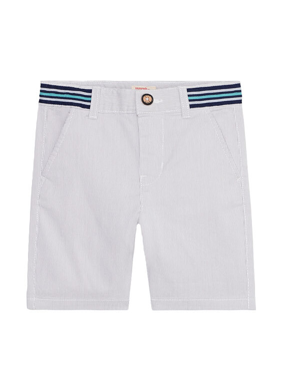 Bermudas de rayas finas grises para niño JOPOEBER1 / 20S902G1BER940