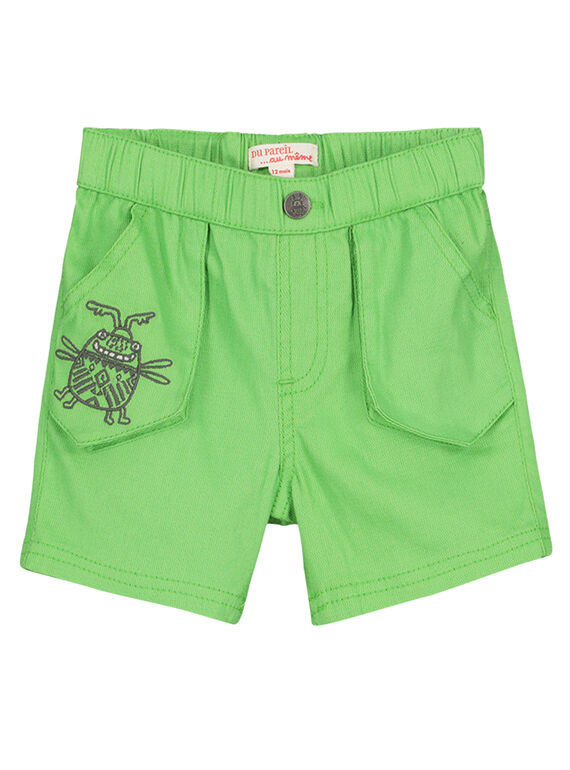 Bermudas de color verde para bebé niño FUYEBER1 / 19SG10M1BER603