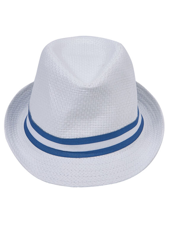 Sombrero de color blanco con lazo azul para bebé niño JYUPOECHA / 20SI10G1CHA000