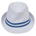 Sombrero de color blanco con lazo azul para bebé niño