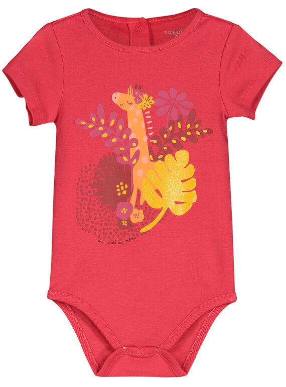 Body de manga corta para bebé niña FEFIBODTHE / 19SH1351BDL308