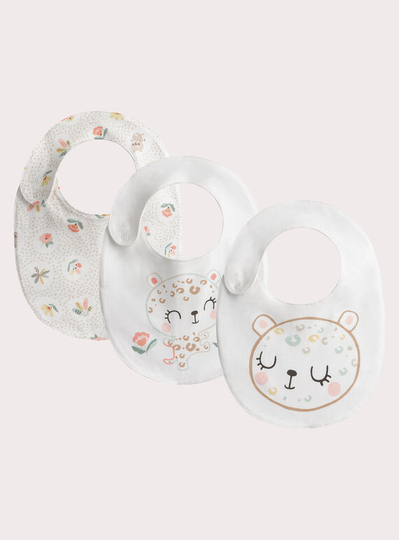 Pack of 3 panther design bibs WOU1BAV1 / 25SF4071BAV005