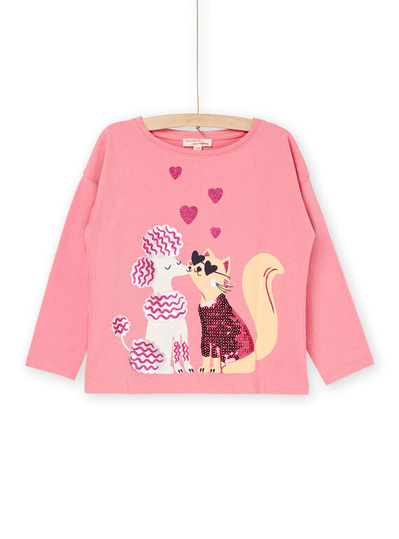 Camiseta rosa vintage de manga larga RADAYTEE1 / 23S901M2TMLD332
