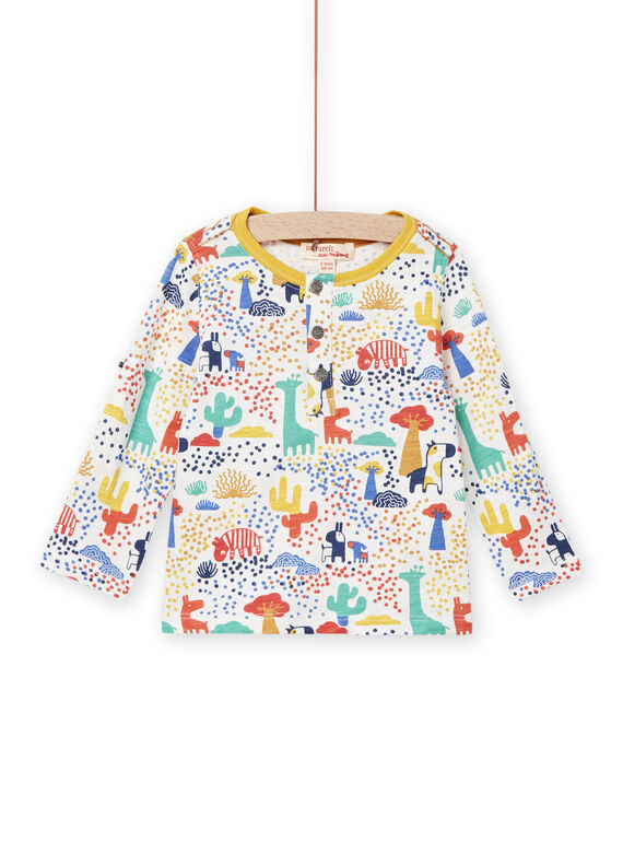 Camiseta cuello tunecino con estampado colorido para bebé niño NULUTUN / 22SG10P1TML001
