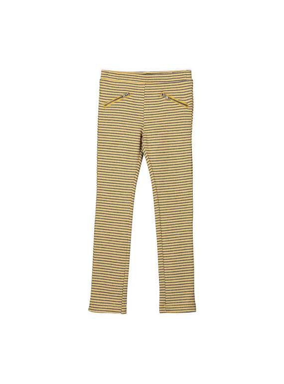 Pantalón de punto milano con estampado jacquard para niña FALIPANT / 19S90121PAN099