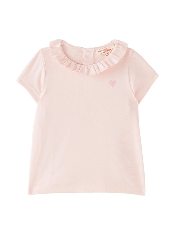 Camisita de color rosa para niña recién nacida JIJOBRA7 / 20SG09T4BRA321