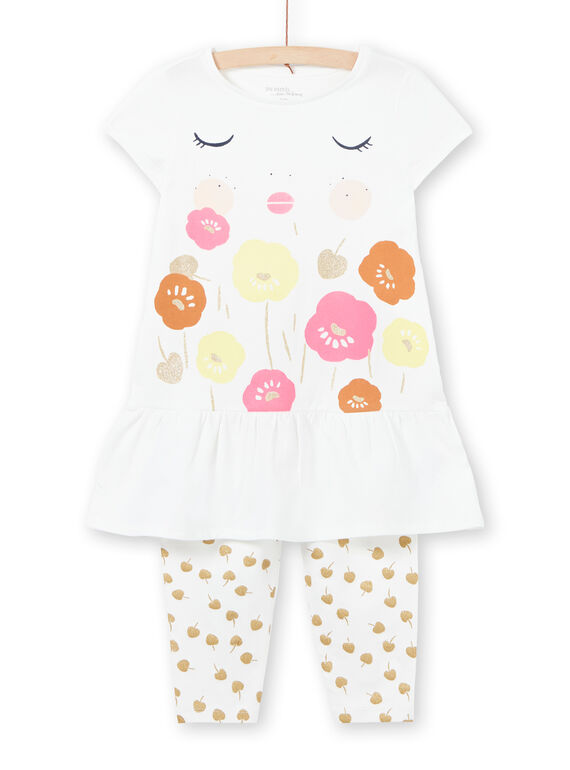 Pijama blanco para niña LEFAPYJCOU / 21SH11C5PYJ001