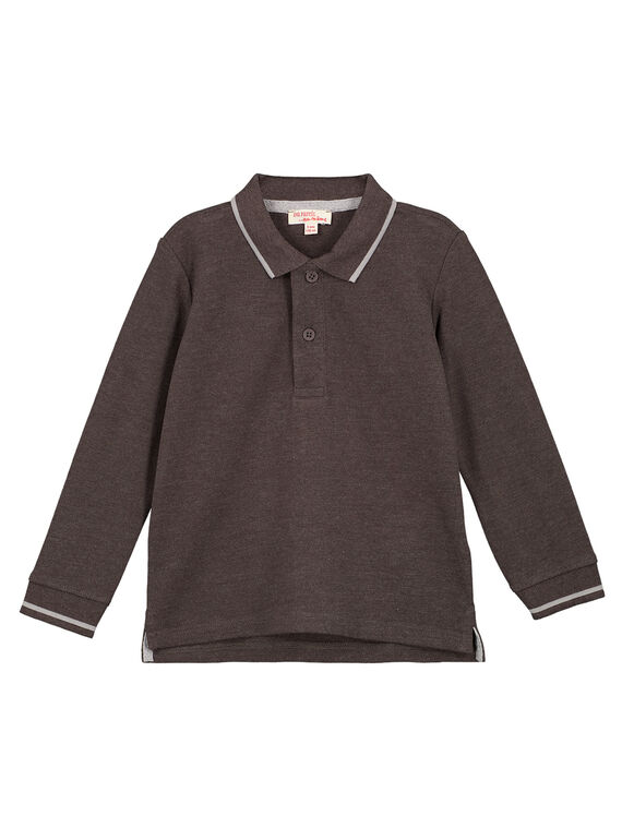 Polo Manga larga piqué Gris antracita jaspeado GOJOPOL2 / 19W90234D2D944
