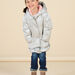 Anorak con capucha plateado