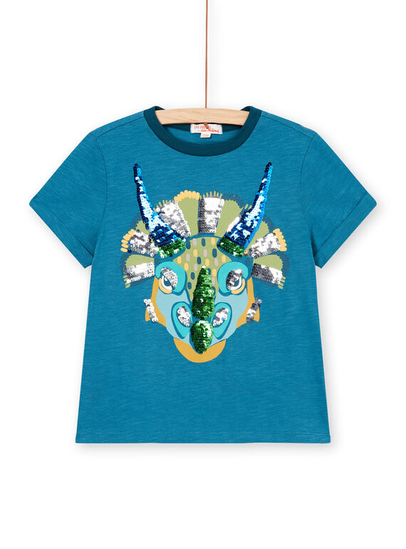 Camiseta azul para niño LOVERTI5 / 21S902Q3TMC715