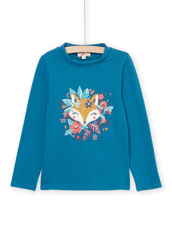 Jersey fino con estampado de zorro y flores PAMENSOUP / 22W901U1SPL215