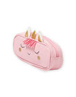 Neceser de color rosa con estampado de unicornio para niña MYACLATROUS / 21WI01G1TRO321