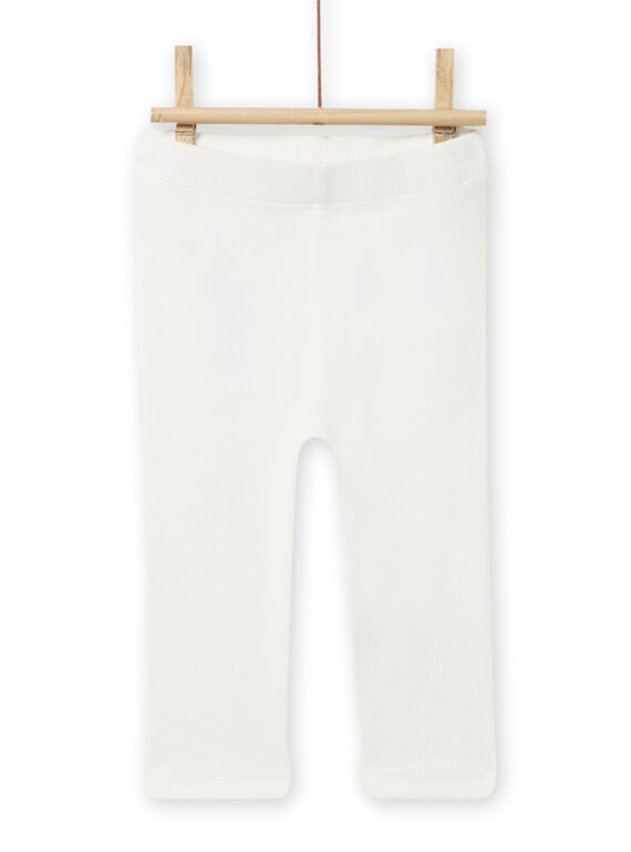 Leggings elásticos de color crudo para bebé niña NYIJOLEG1 / 22SI0964CAL001