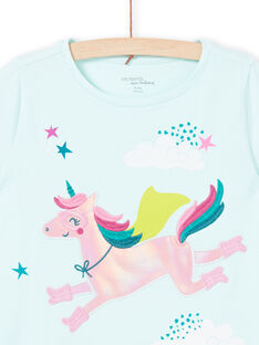 Pijama de color celeste, para niña LEFAPYJERO / 21SH11C4PYJ219