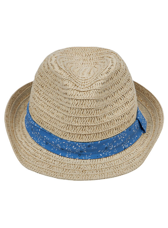 Sombrero de rafia con lazo y estampado para niño JYOSOCHAP1 / 20SI0281CHA000