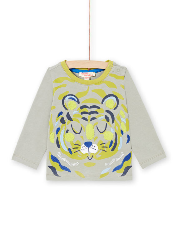 Camiseta caqui y verde para niño MUKATEE3 / 21WG10I1TMLG622