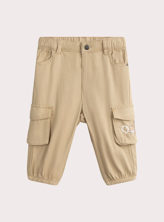 Pantalón avellana bebé niño WULANPAN1 / 25SG1044PAN821