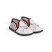 Zapatillas de casa gris jaspeado, negro y rojo para niño