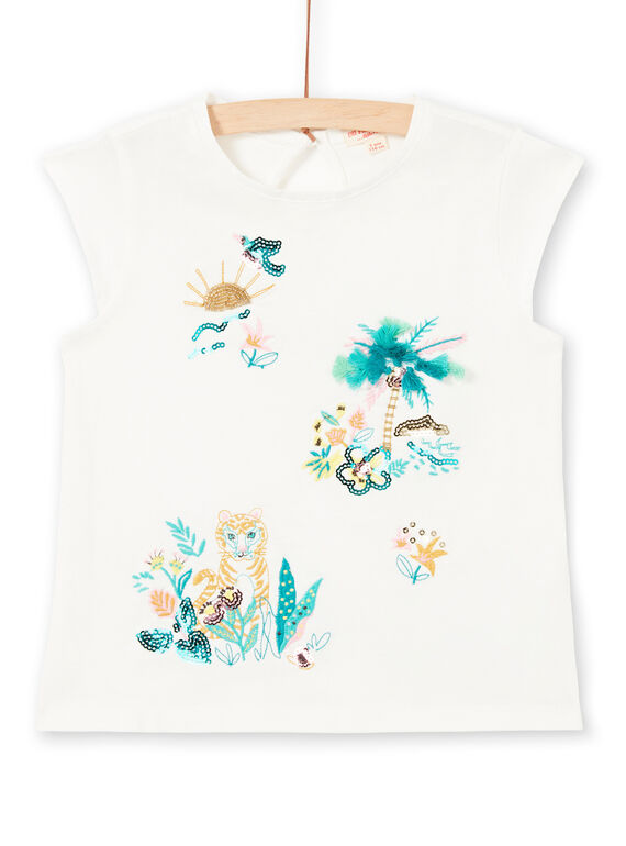 Camiseta de manga corta con estampado de paisaje y tigre LAVERTI1 / 21S901Q3TMC001