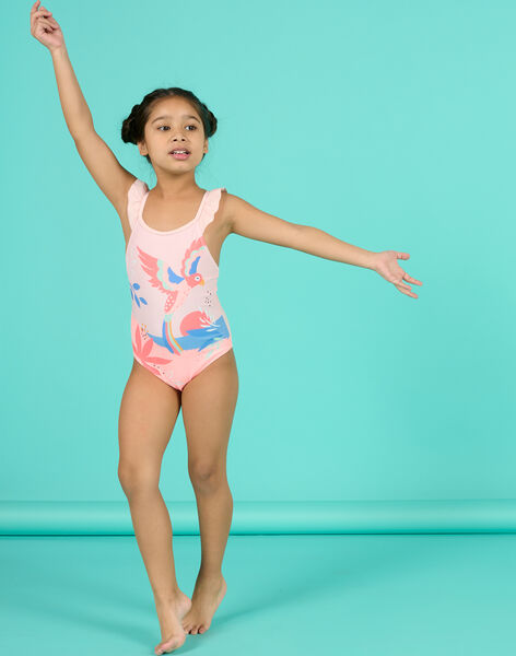 Bañador rosa empolvado para niña NYAMER4 / 22SI01L4MAID327