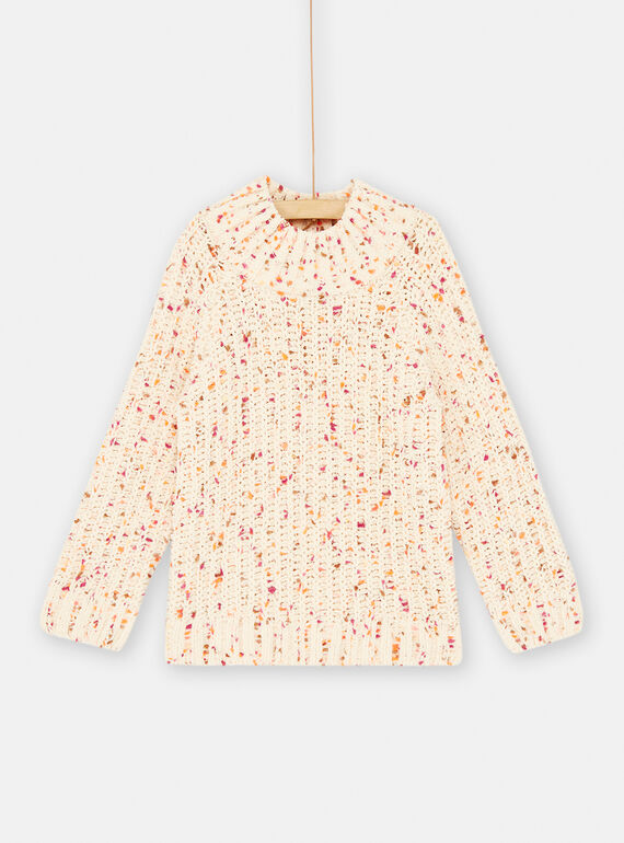 Jersey crudo con estampado plumeti teñido SALOPULL2 / 23W901R1PUL003