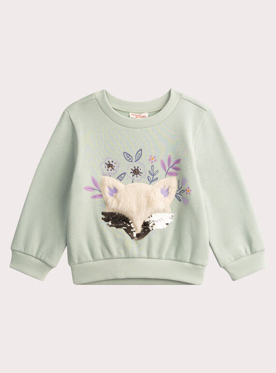 Sudadera con animación de zorro con lentejuelas mágicas para niña VAPERSWEA / 24W901R1SWEG622