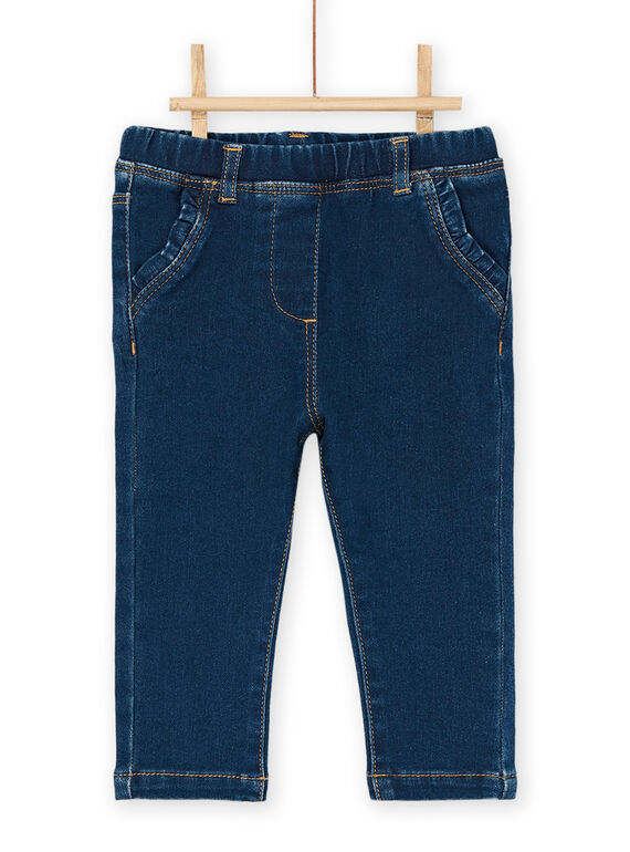 Pantalón azul denim medio con cintura elástica RIJOJEAN2 / 23SG0972JEAP274