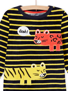 Pijama con estampado de animales de terciopelo para niño MEGOPYJRAY / 21WH1291PYJ705