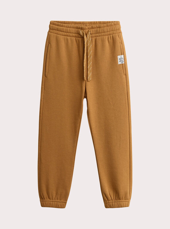 Pantalón de chándal color mostaza para niño VOJOJOB3 / 24W902G4JGBI821