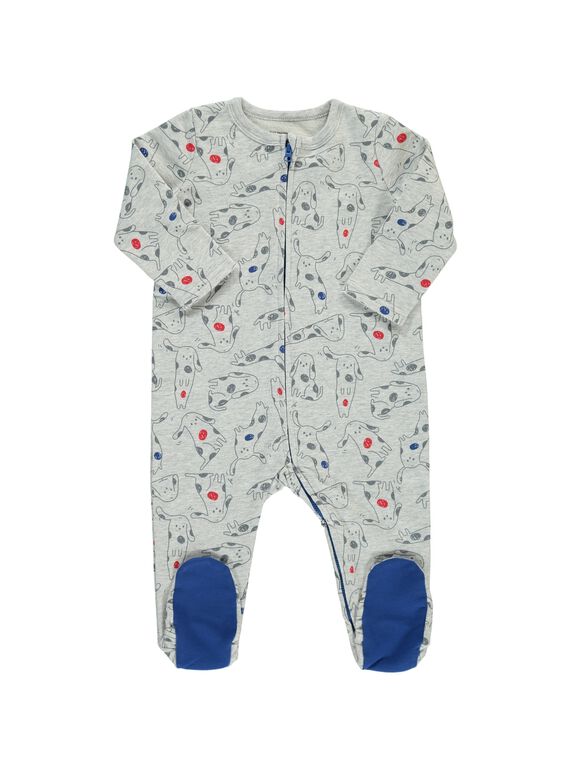 Baby boys' fleece sleepsuit DEGAGREDOG / 18WH14K4GRE099