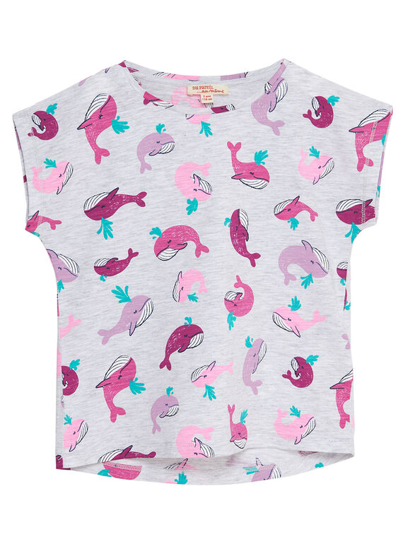 Camiseta de manga corta con estampado de ballena JAJOTI8 / 20S901T1D31J920