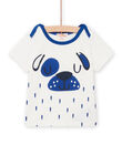 Camiseta de color crudo con dibujo de perro para bebé niño NUJOTI3 / 22SG10C3TMC001