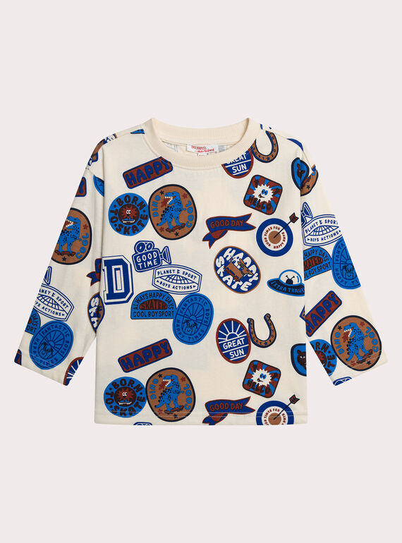 Camiseta estampada con múltiples motivos para niño XOBLUTEE2 / 25W902N3TMLA002
