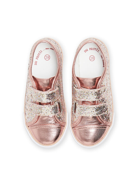 Tenis con brillo rosas para niña NATOILGLITP / 22KK3598D16030