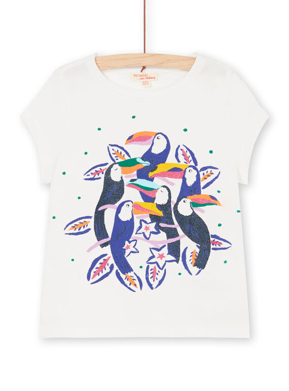 Camiseta de color crudo y azul marino LANAUTIEX / 21S901P3TMC001