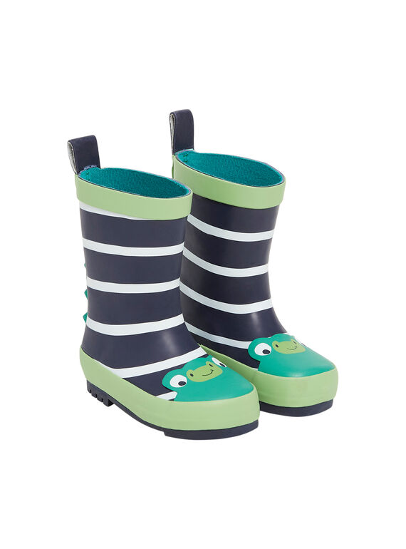 Botas de agua azul marino con estampado de rana bebé niño : comprar Botas de agua | DPAM