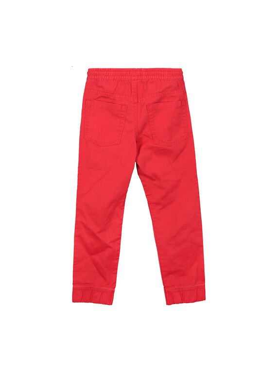 Pantalón de lona de color rojo para niño FOJOPANT3 / 19S90237D2BF505