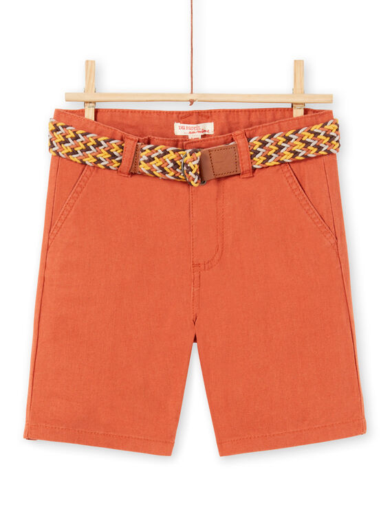 Bermudas de color tierra batida para niño LOTERBER3 / 21S902V1BERF519