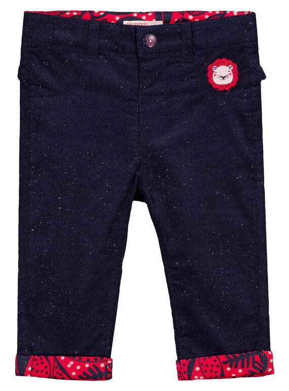 Pantalón Azul marino Du Pareil Au Meme GITRIPAN / 19WG09J1PAN070