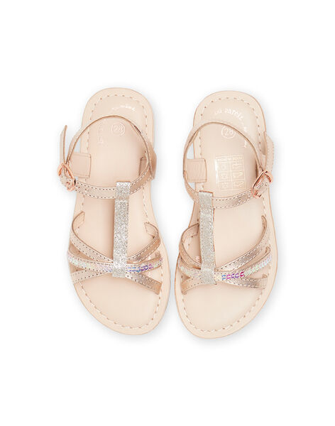 Sandalias romanas doradas para niña NASANDCECILE / 22KK354CD0E954