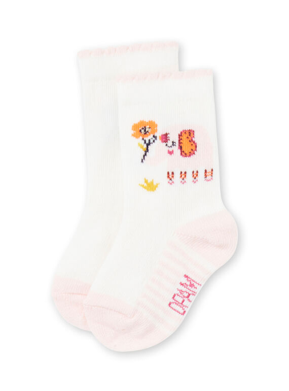 Calcetines de color crudo para bebé niña LYITERSOQ / 21SI09V1SOQ001