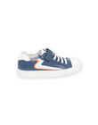 Zapatillas de piel de color azul marino ROBASNEON / 23KK3623D3F070