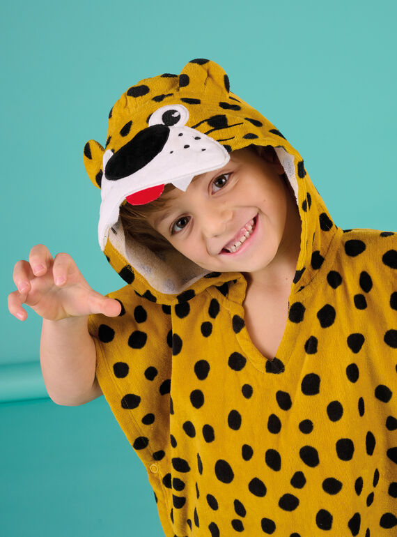 Capa de baño amarilla con estampado de leopardo RYOMERCAPLEO / 23SI02R1CDBB105