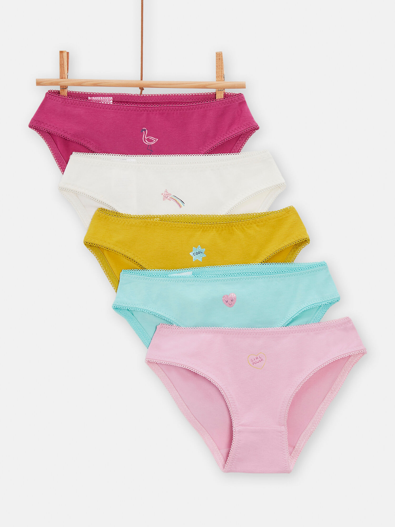 5 bragas con estampado de fantas a para ni a