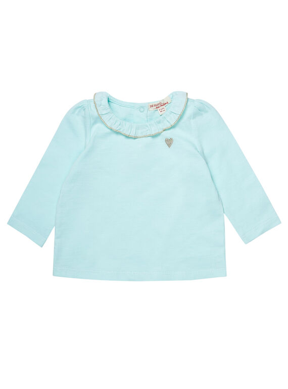 Camisita de manga larga de color azul para niña recién nacida JIJOBRA3 / 20SG0941BRA219
