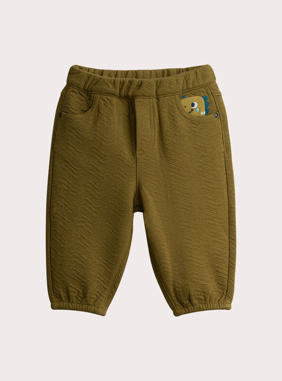 Pantalón verde oliva de vellón para bebé  VUKLIPAN1 / 24WG1042PAN633
