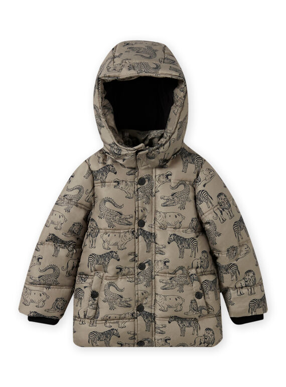 Anorak caqui con estampado para niño MOGRODOU4 / 21W90261D3E080