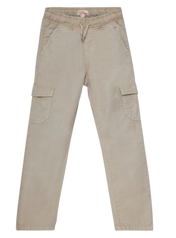 Pantalón elástico con bolsillos en los laterales de color beige JOJOPAMAT4 / 20S90253D2B808