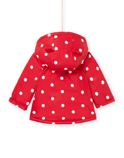 Impermeable con capucha con estampado de lunares 22WG09F1IMP050